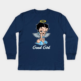 BETTY BOOP - Good Girl Angel Kids Long Sleeve T-Shirt